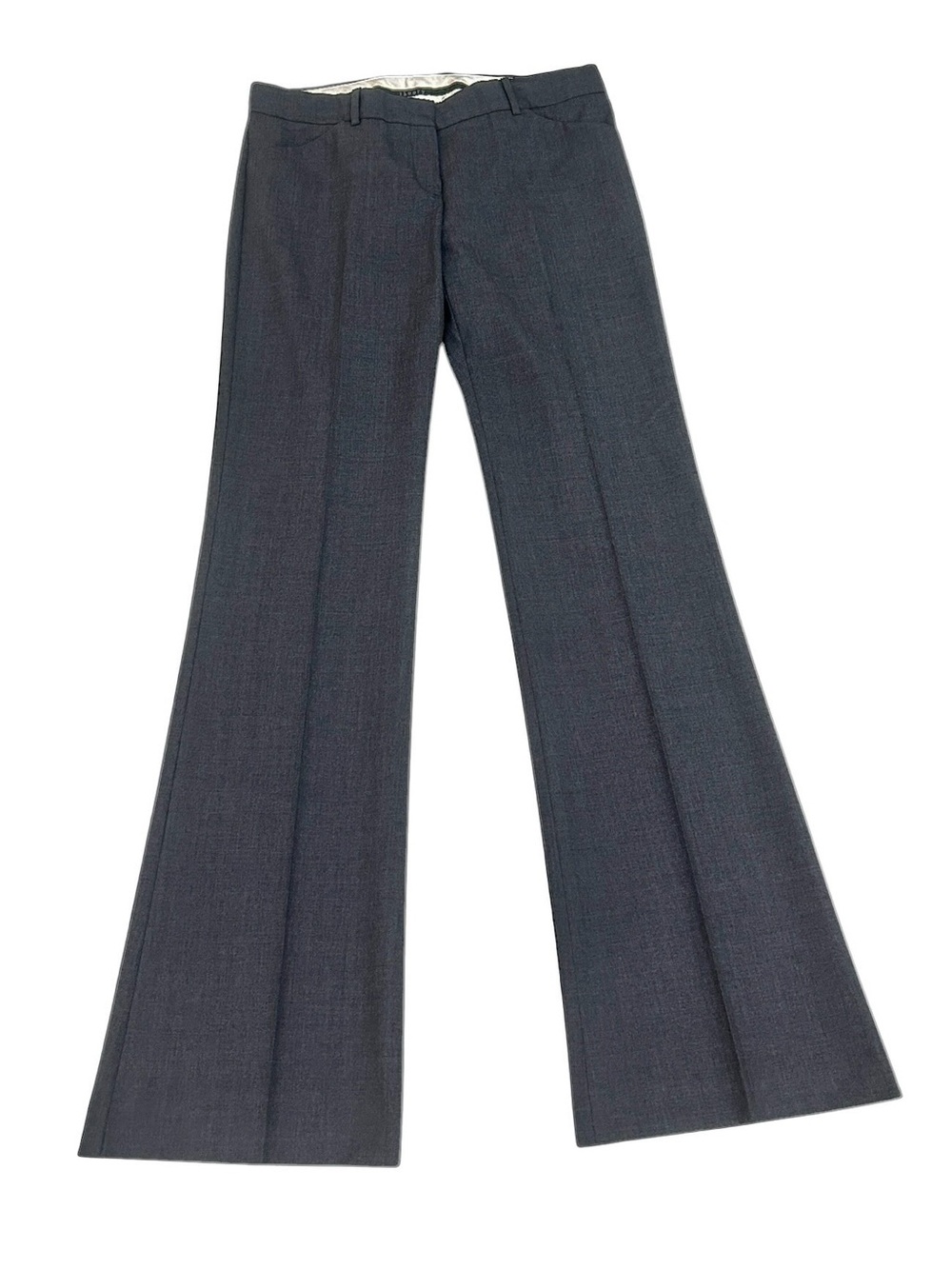 Theory charcoal grey Boot-Cut Dress trouser wool Pants made in USA size 8